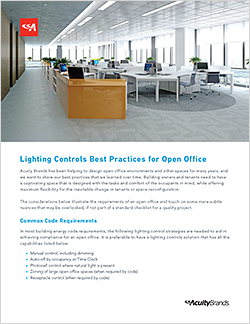 Best Practices Designing Open Office Lighting Controls